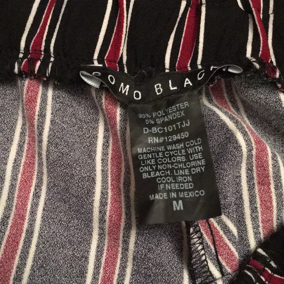 Tie Front Striped Paper Bag Pants - Picture 3 of 3